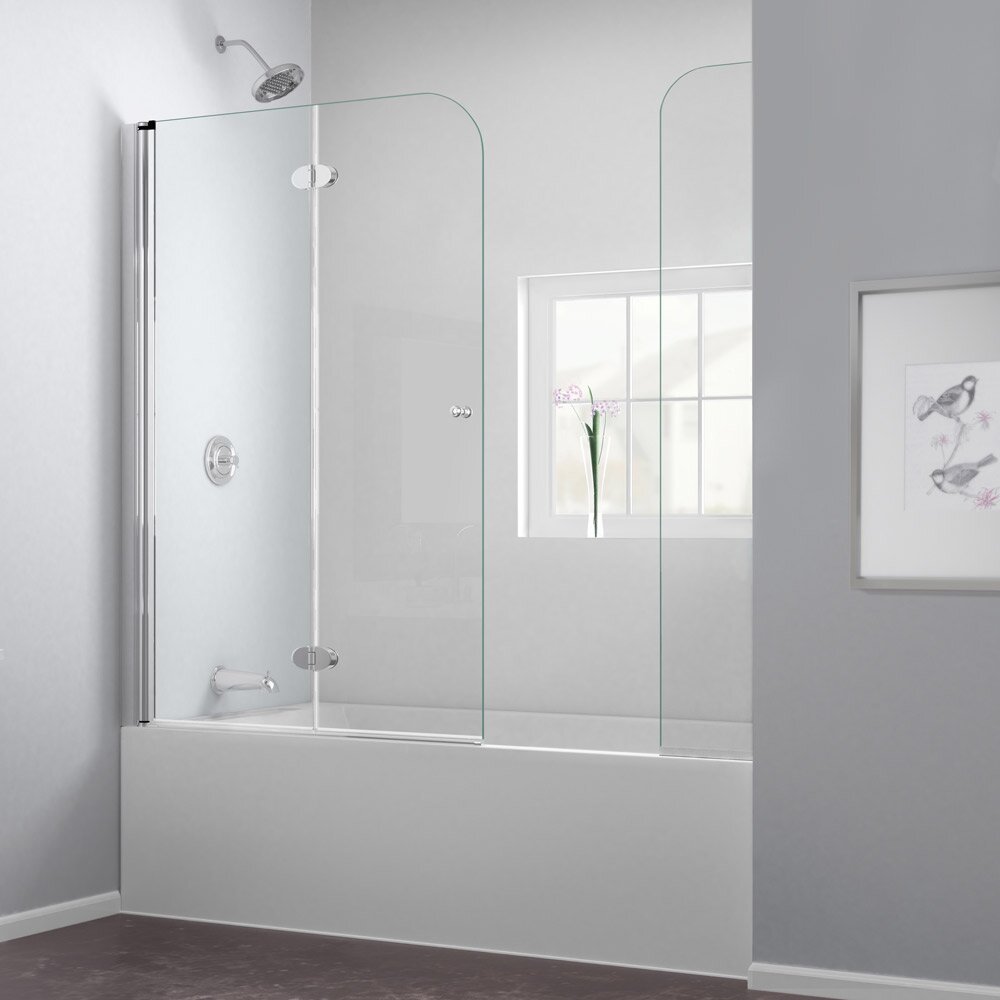 DreamLine Aqua Fold 60" x 58" Folding Tub Door & Reviews | Wayfair